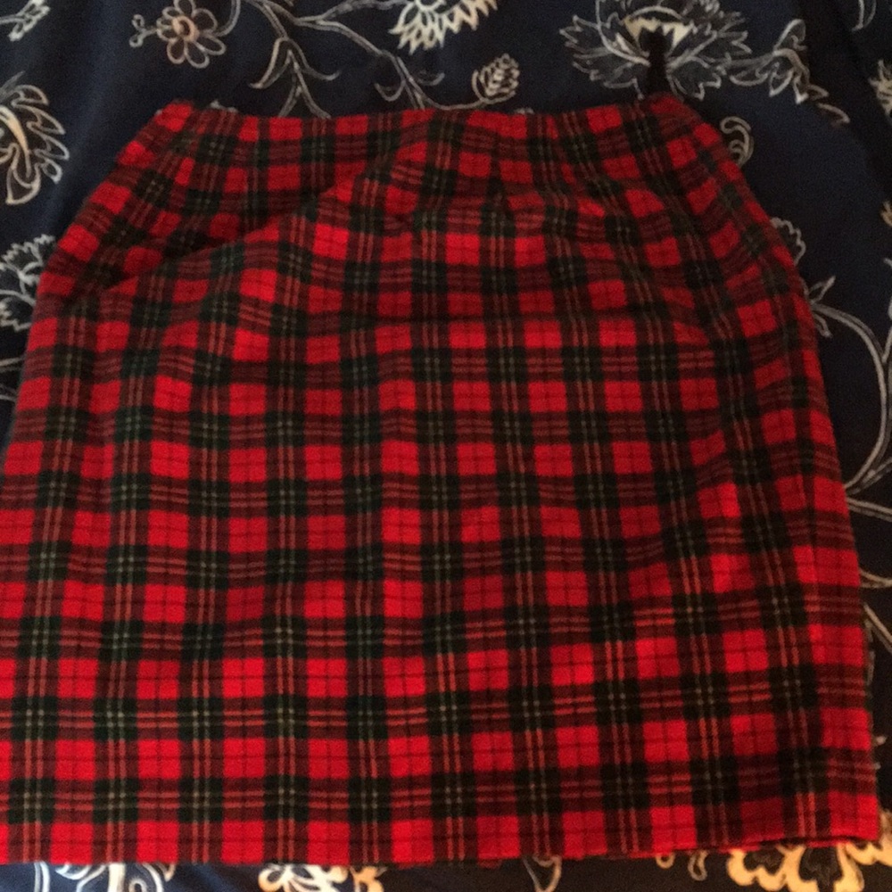 Velvet plaid skirt from Talbots